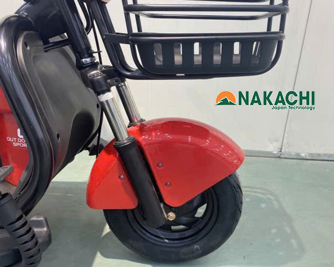 Phuộc trước và bánh trước của xe điện ba bánh nc-m06